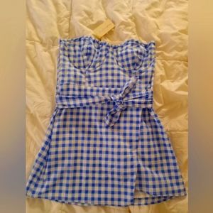 New With Tags. For Love and Lemons Gingham Checkerd Mini Dress